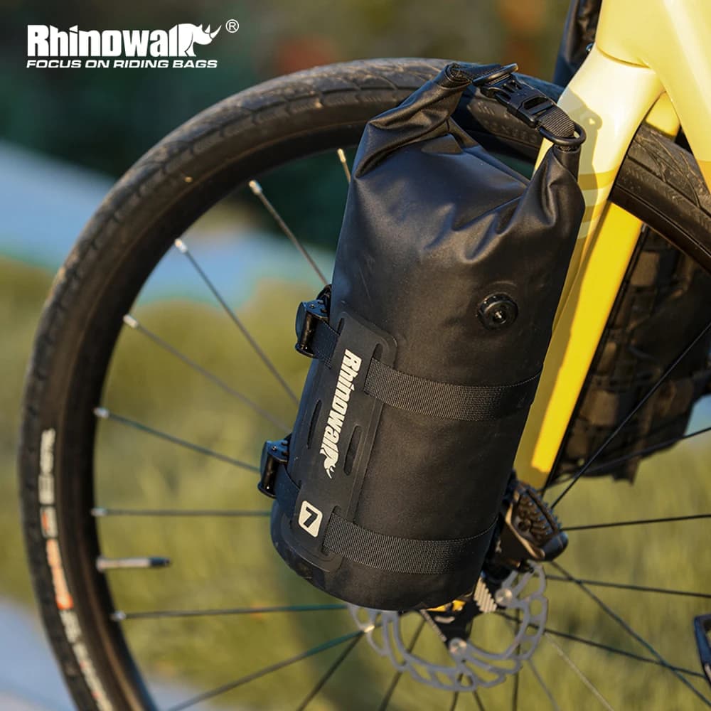 Rhinowalk – sac de fourche avant de vélo étanche 4L/7L, support de fourche de cyclisme à dégagement rapide, sac à bagages avec Base de montage