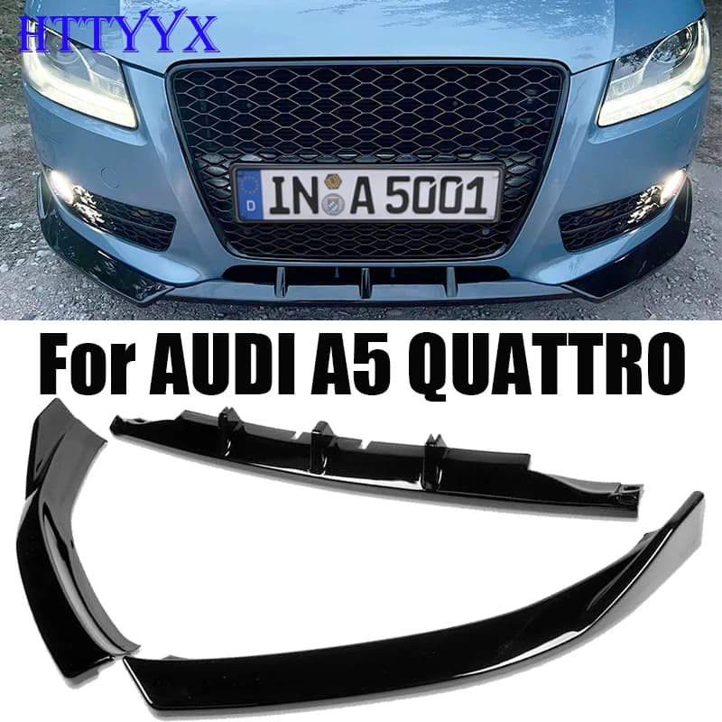 Kit de corps de diffuseur de lèvre de séparateur de pare-chocs avant, protection de becquet adaptée à Audi A5 B8 Quattro 2008 2009 2010 2011