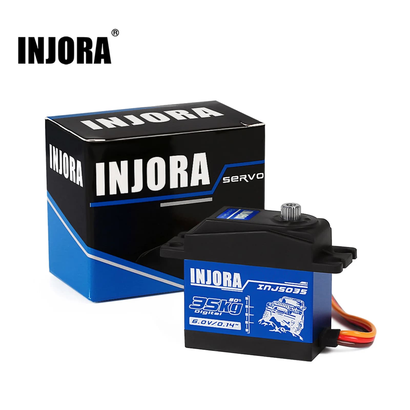 INJORA INJS025 INJS035 Servo numérique 25KG 35KG servos étanches à grand couple pour voiture RC chenille SCX10 camion Robot pièces de mise à