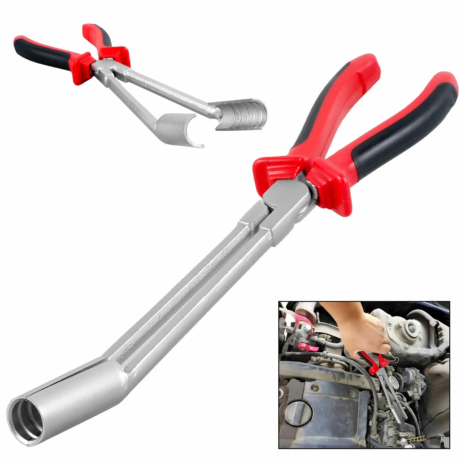 Pince à bougie d'allumage de voiture, outil de retrait de câble de cylindre haute tension en acier au carbone, pince de retrait de fil de bougie