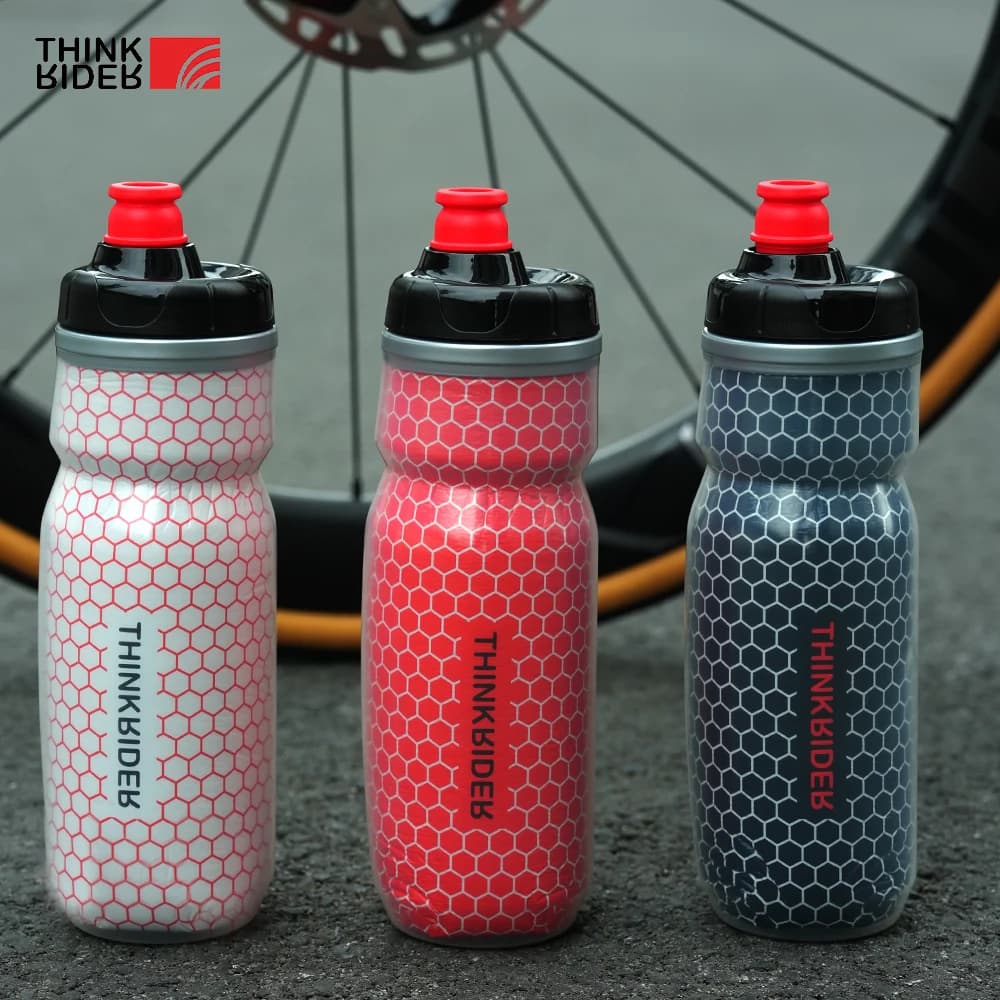 ThinkRider bouteille d'eau de vélo 620 ml/21 oz bouteille d'eau de cyclisme de montagne PP5 bouteille protégée par la chaleur et la glace tasse de
