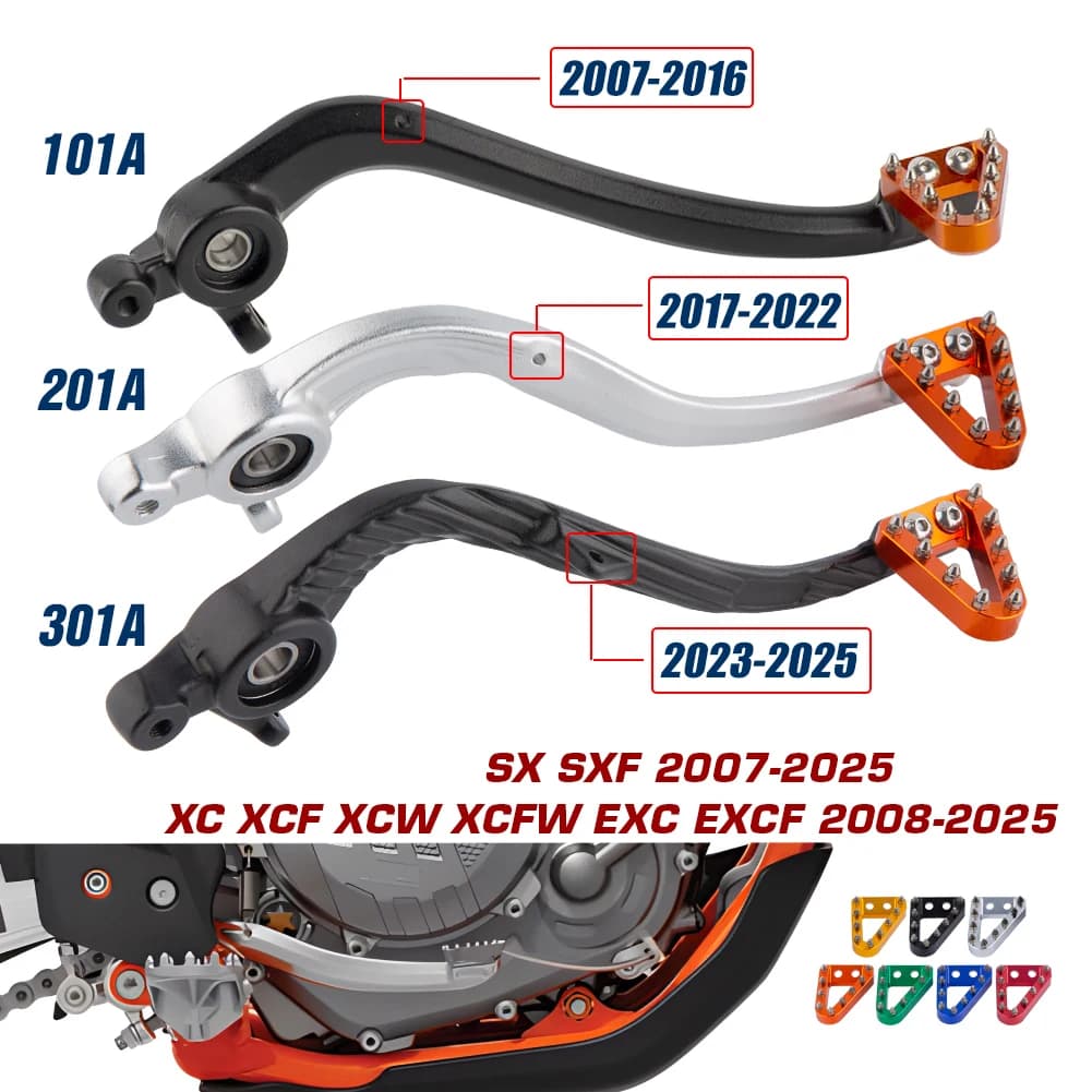 Levier de frein arrière pour moto KTM SX SX-F 2007-2025 XC XC-F XC-W EXC EXC-F 2008-2025 SMR450 2008-2024 125-530CC