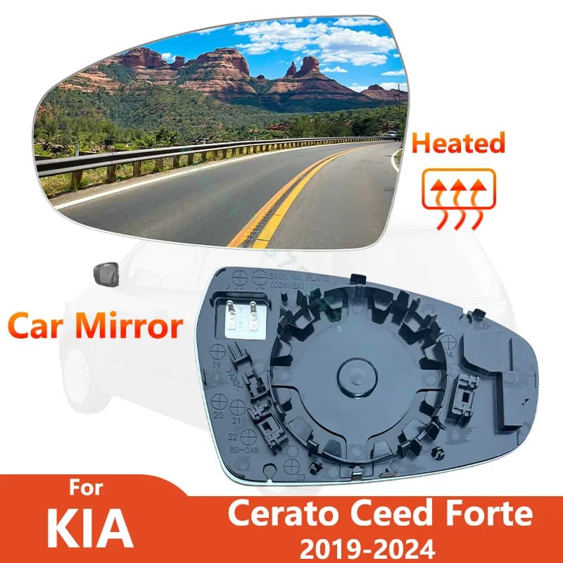 Rétroviseur gauche et droit pour KIA Forte/Ceed/Cerato/Proceed /Xceed 2019 – 2024, avec rétroviseur chauffant/latéral/pièce de rechange pour