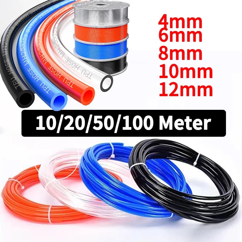 10/20/50/100 mètres pneumatique bleu 6mm OD 4mm ID polyuréthane PU tuyau d'air tuyau Tube Kit 10 mètres 32.8ft 8mm 10mm 12mm