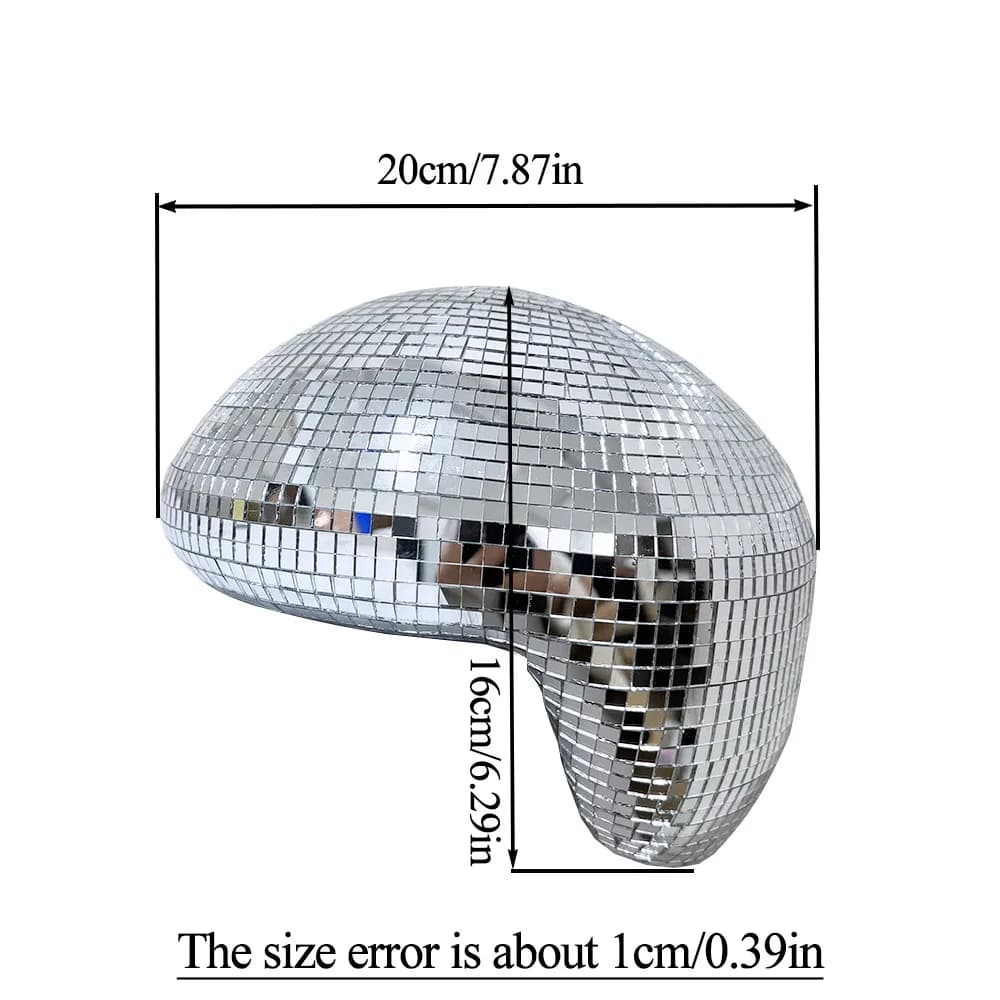 Boule Disco miroir, décoration de fête de bar, boule de fusion réfléchissante, patch en verre artisanal, niche intérieure, ornement étrange