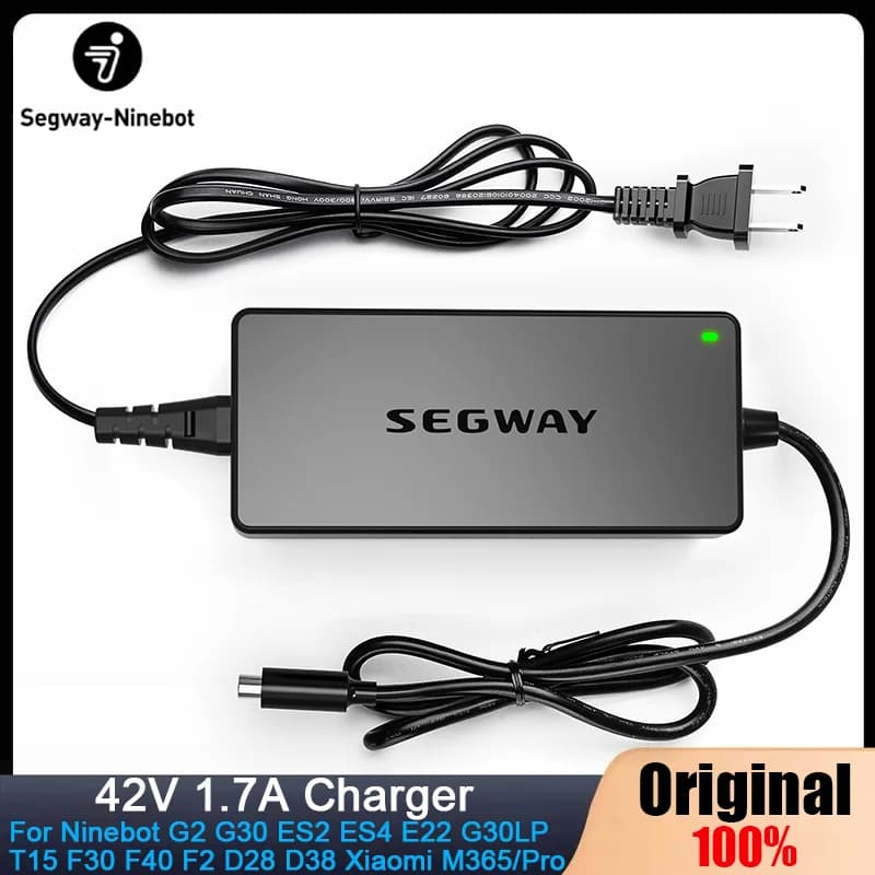 Chargeur Segway d'origine 42V 1,7a pour Ninebot G2 G30 ES2 ES4 E22 G30LP T15 F30 F40 F2 D28 D38 pour chargeur Xiaomi M365/Pro 70W