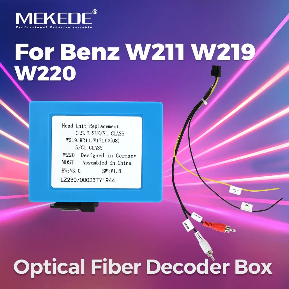 MEKEDE – accessoires d'autoradio Android, boîte décodeur de Fiber optique pour Mercedes Benz W211 W219 W220