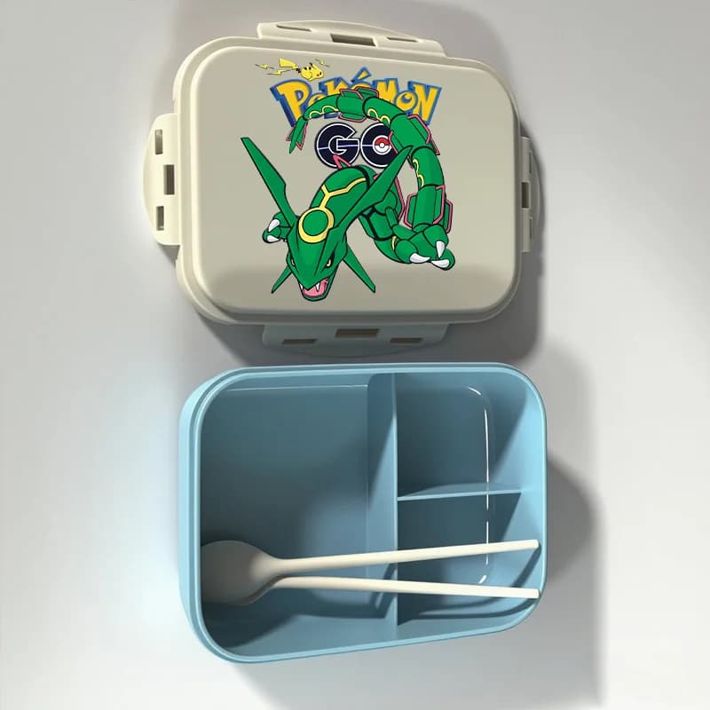 Nouvelles boîtes à lunch pour garçons et filles avec des personnages de dessins animés Pokémon Pikachu, boîte à lunch portable en plastique