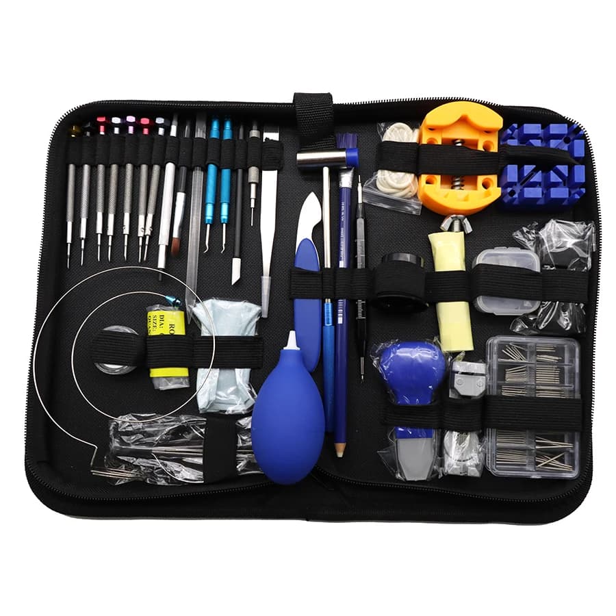Kit de réparation de montre, ouvre la couverture arrière de la montre, retirer le bracelet, remplacer l'anneau et les aiguilles étanches