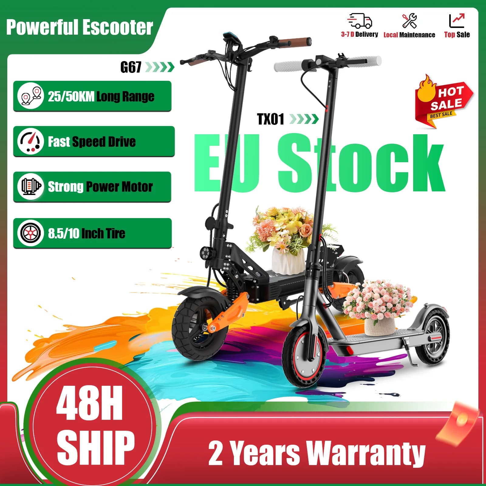 Trottinette Électrique Urbaine JUICEASE 2026 pour Adultes – Couple Maximal, Haute Puissance, Pneus Confortables 10/8,5 Pouces, Tout-Terrain, pour