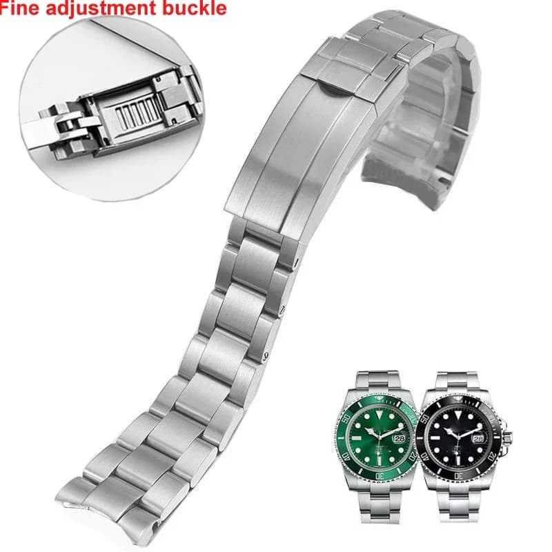 Bracelets de montre pour Rolex SUBMARINER DAYTONA Yacht-Master GMT Bracelet de montre fermoir glidelock Bracelet en acier inoxydable 20mm 21mm