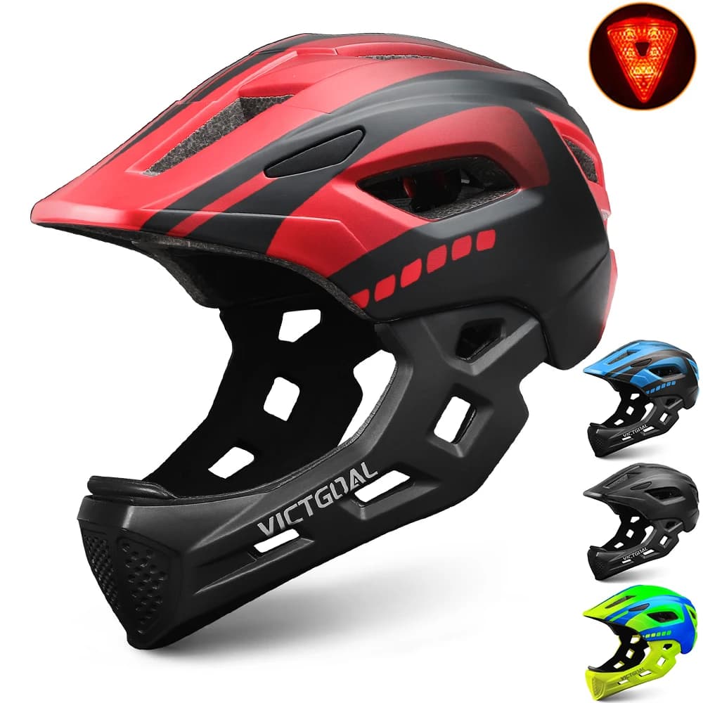 VICTGOAL Casque de vélo intégral détachable pour enfants, sécurité sportive pour enfants, Protection du cyclisme pour l'équilibre, casquettes de