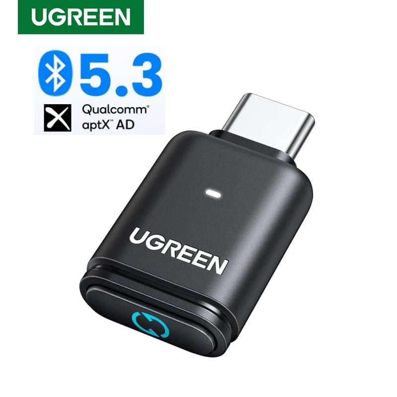 UGREEN-Transmetteur USB Type-C Bluetooth 5.3, Adaptateur Audio aptX HD AD, pour PC, Nintendo Switch, Casque, Haut-Parleur, Micro