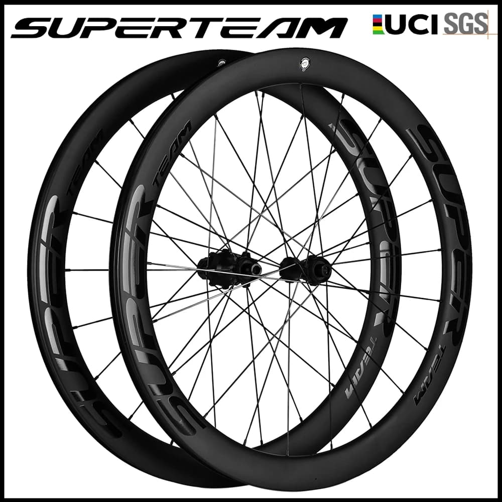 SUPERTEAM frein à disque 700C roues en carbone verrouillage central/6 boulons roues de vélo de route UCI qualité roues de course sur route