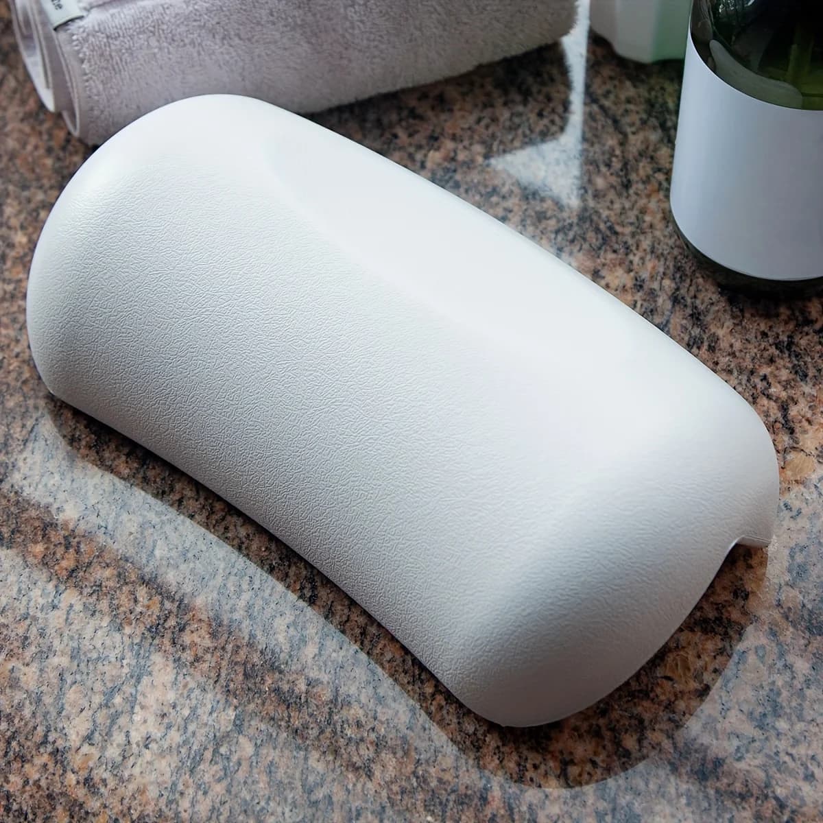 Coussin de bain imperméable et antidérapant en mousse à mémoire de forme pour la tête et le dos, avec ventouses pour bain à remous.