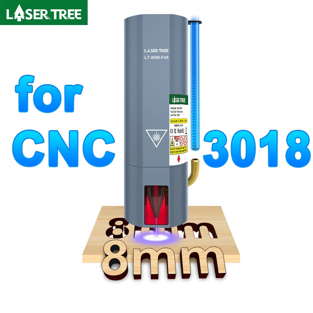 Laser arbre 80W-F45 professionnel 10W Module Laser 450nm TTL Module de lumière bleue pour CNC 3018 PRO graveur coupe bois machines-outils