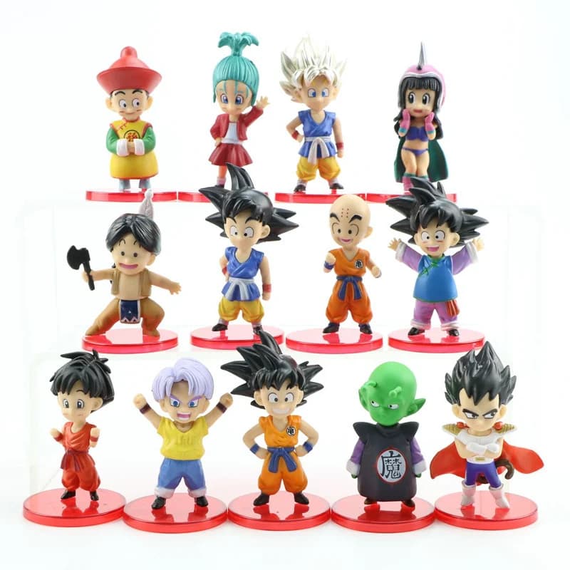 13 pcs/lot dragon Ball mini figurine super saiyan goku vegeta figurine Collection modèle jouets