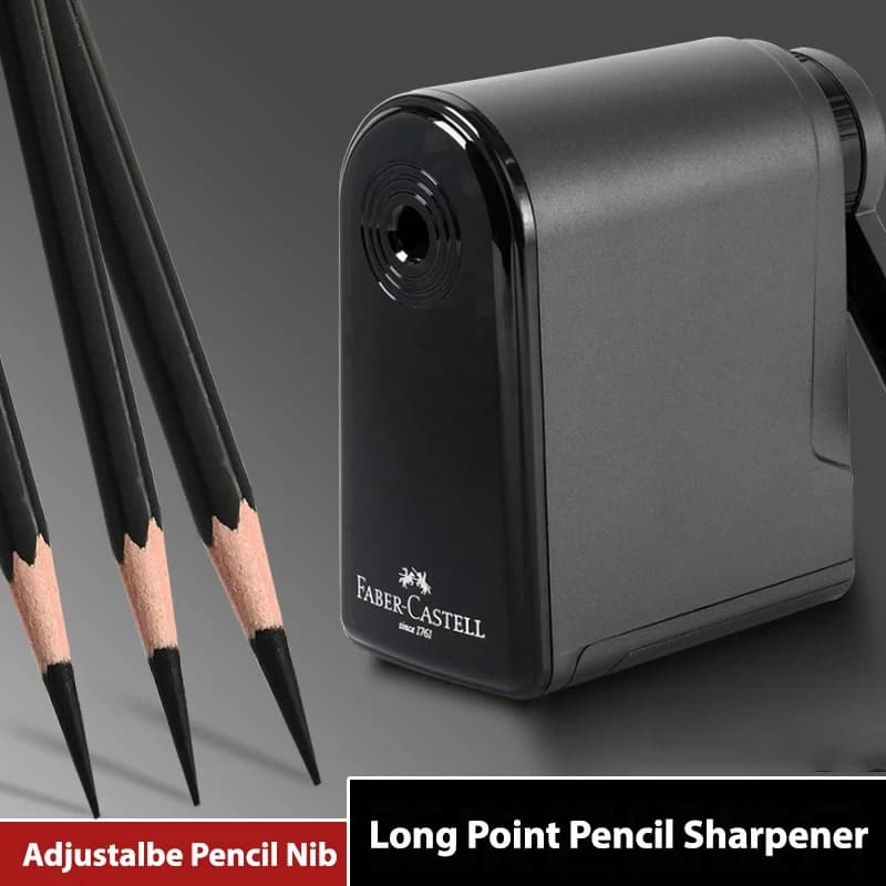 Faber Castell artistes taille-crayon à pointe longue Points réglables manuellement pour crayons à charbon d'art/dessin/crayons de croquis
