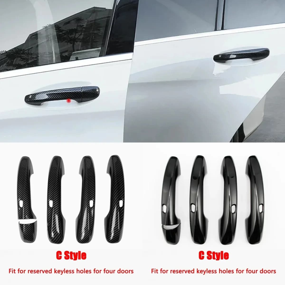 Cadre de garniture de couvercle de poignée de porte, accessoires de voiture pour Mercedes Benz W177 V177 W247 W205 W213 X253 C118 W167 X167 X247