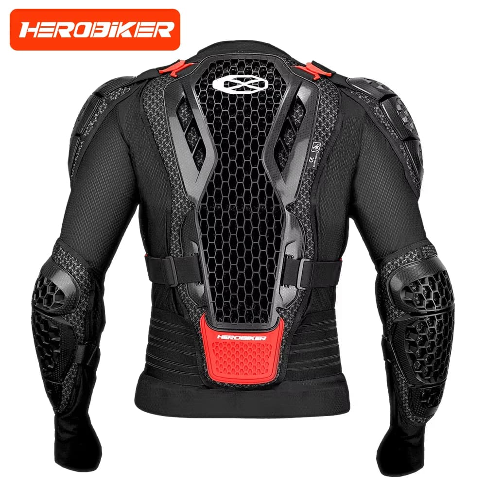 Armure de moto tout-terrain avec protection anti-chute pour la poitrine et le dos, veste et pantalon de moto respirants et résistants à l'usure