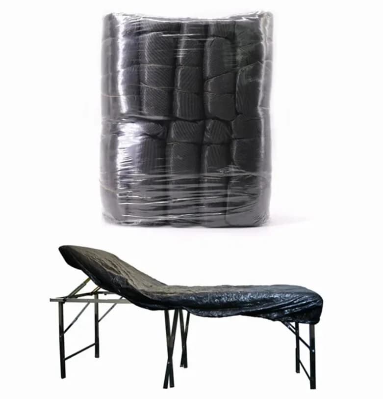 10 pièces matelas élastique jetable tatouage lit chaise couvre plastique imperméable noir élastique matelas Studio tatouage fournitures
