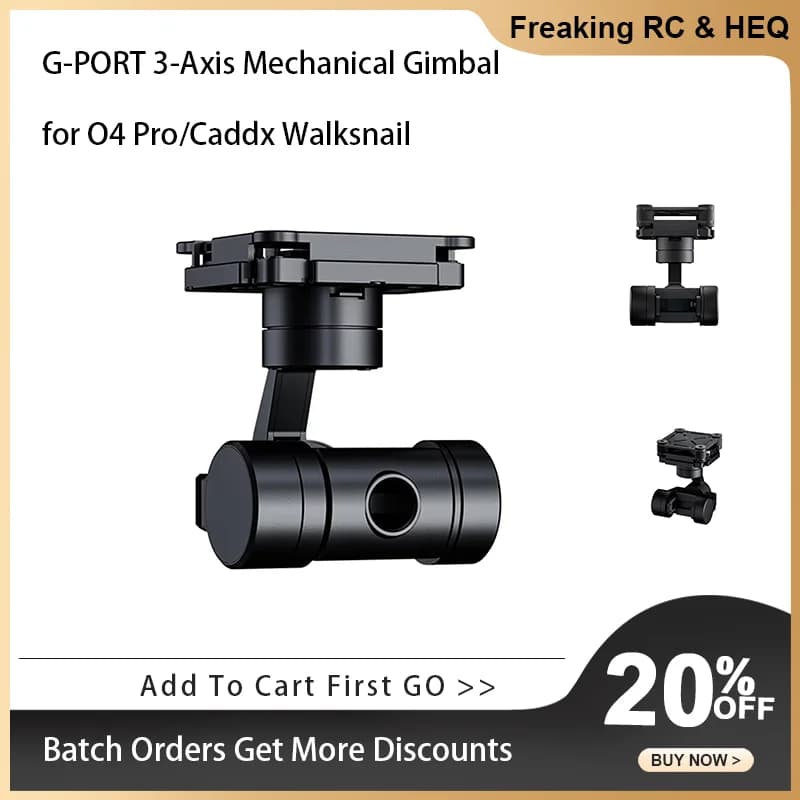 HEQUAV G-PORT cardan mécanique 3 axes prend en charge DJI O4/O4 Pro Avatar HD Transmission d'image Drone volant FPV