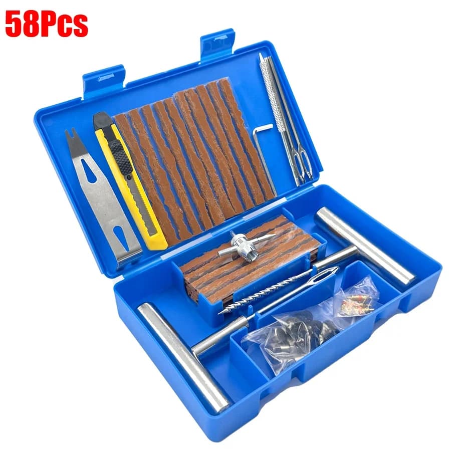 Ensemble de réparation de pneus automobiles, outils de réparation de crevaison, Van de voiture, moto, vélo, ensemble de rivets de réparation de