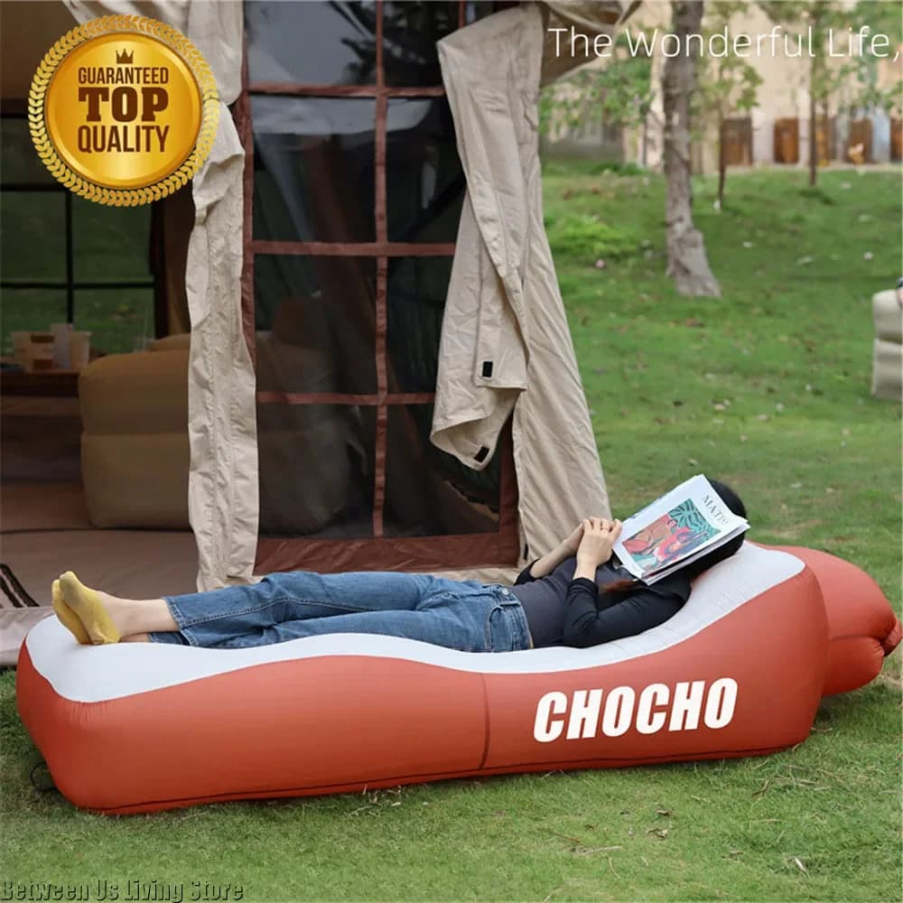 Canapé-lit gonflable de luxe – Conception extra large sans rouleau pour la plage, le jardin et l'intérieur |   Chaise longue à air à
