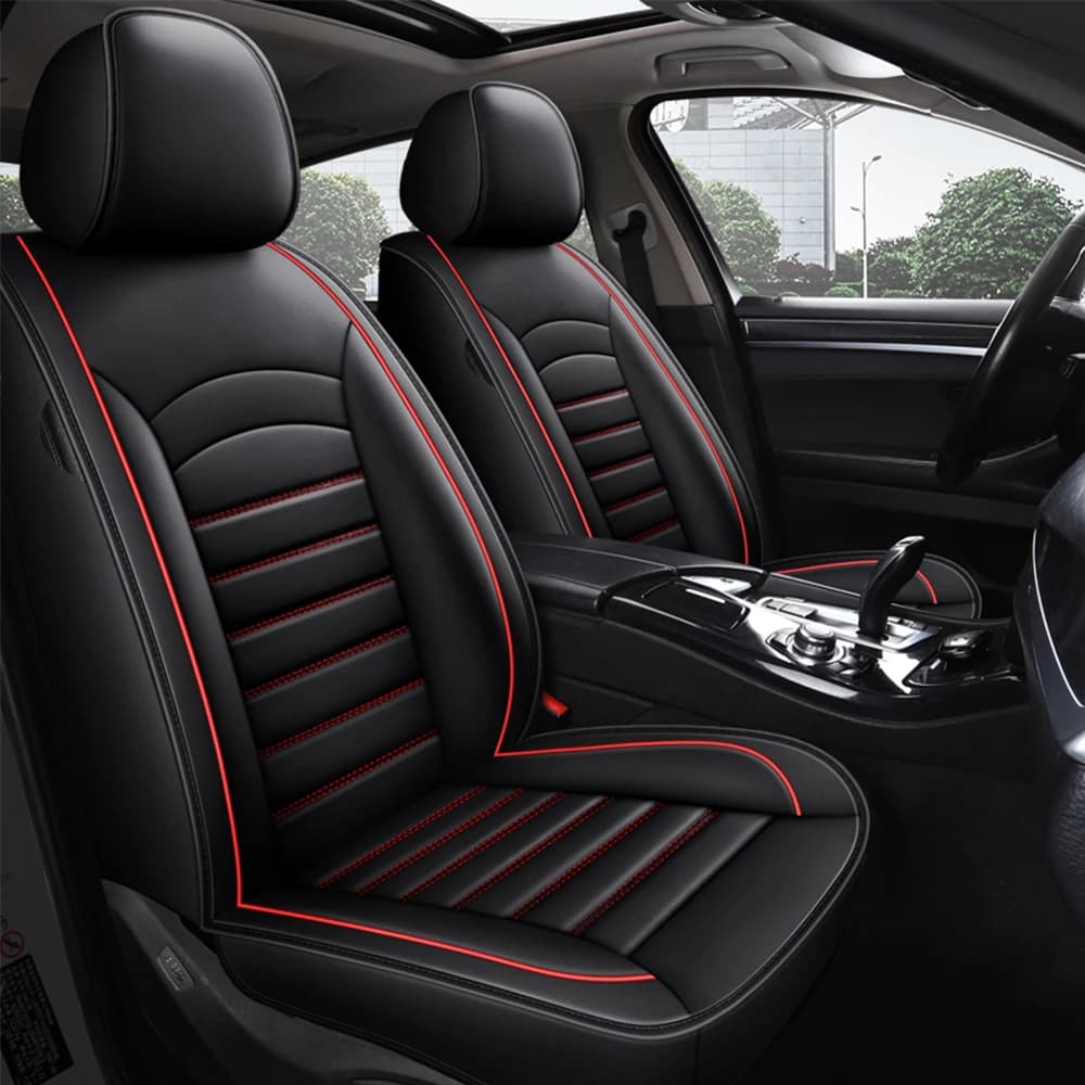 Housses de siège de voiture noires, pour Ford Focus 2 MK1 MK3 Mondeo MK4 Fiesta MK7 Fusion Kuga Ranger Explorer 5 Figo Taurus, accessoires