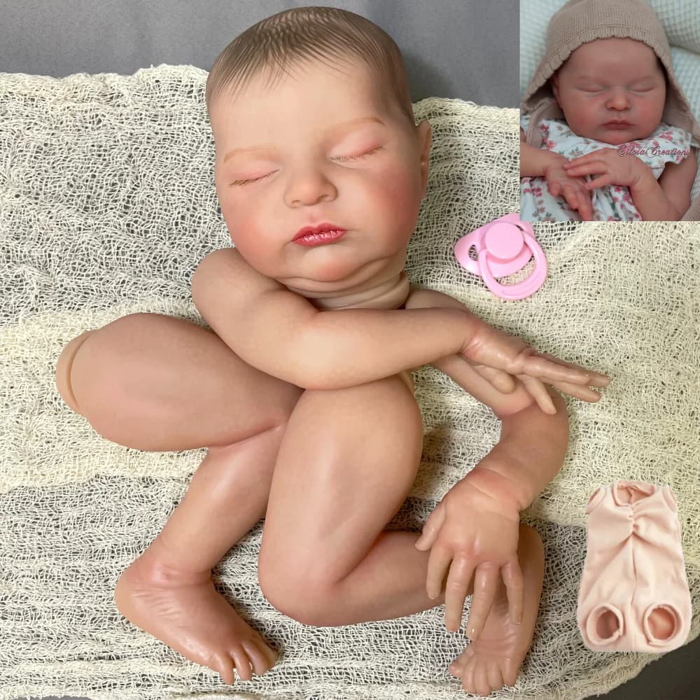Kit de poupée Reborn déjà peint de 20 pouces, moule en peau peinte en 3D, pièces de poupée pour nouveau-né faites à la main de haute qualité