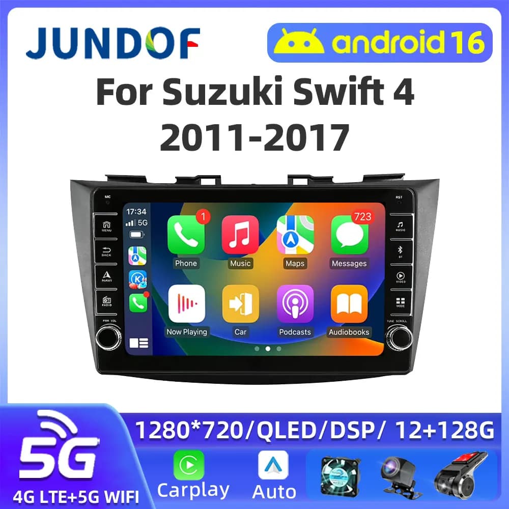 Pour Suzuki Swift 4 2011 - 2017 autoradio intelligente Android 16 lecteur vidéo multimédia automatique stéréo CarPlay GPS Navigation 2 Din