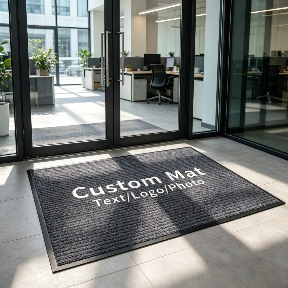 Tapis personnalisé, tapis d'entrée personnalisés pour entreprises, tapis antidérapant absorbant l'eau, personnalisation de tapis avec logo de