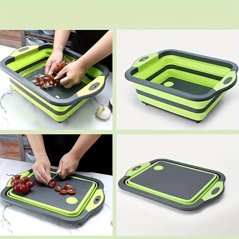Bassin peu encombrant portable avec évier intégré et fonction de rangement – Parfait pour le camping en plein air, les voyages, la maison, le