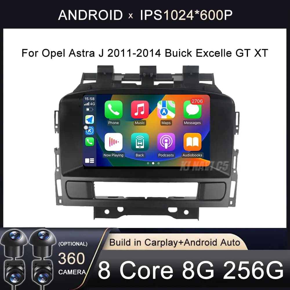 Pour Opel Astra J 2011-2014 Buick Excelle GT XT Radio Carplay lecteur multimédia de voiture système Intelligent Android Auto Navigation