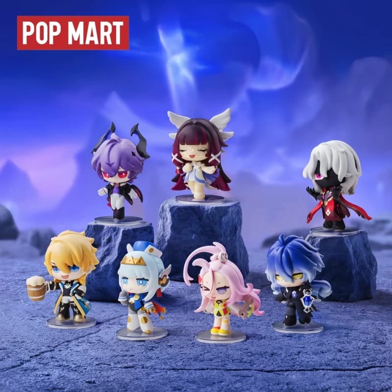 Offre Spéciale – Figurine Popmart Genshin Impact Série Q Joyeux Nouvel An, Boîte Surprise Faite à la Main, Jouet Décoratif de Collection,