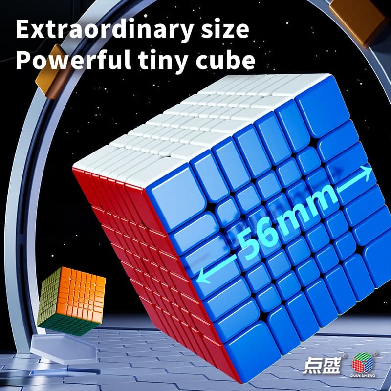 [JudyCube] Diansheng SMC 7x7 M Mini Cube Magique Magnétique Sans Autocollant Professionnel Fidget Jouets Ddiansheng Mini 7 M Cubo Magico