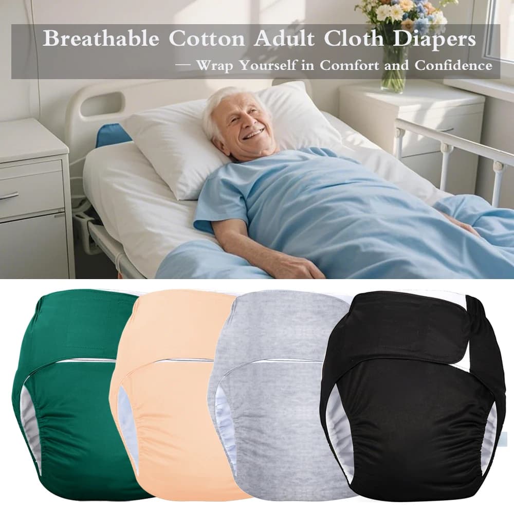 Culotte absorbante pour adulte, imperméable, lavable, réutilisable, en tissu, réglable, avec poche, pour les plus de 14 ans