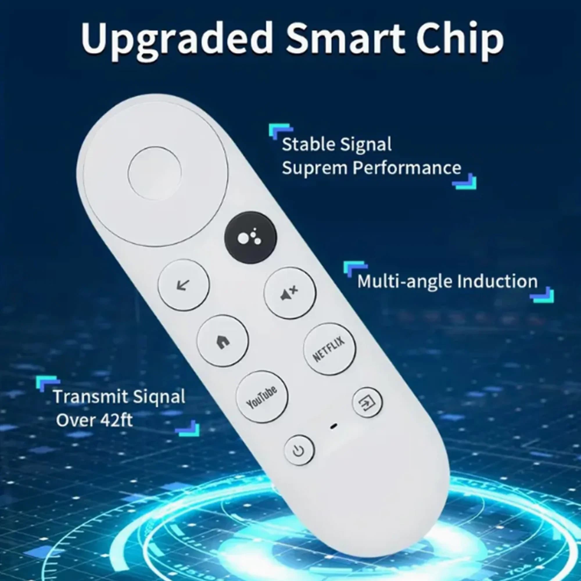 Télécommande de remplacement G9N9N pour Google Chromecast 4K TV avec commande vocale Google, compatible Bluetooth pour GA01919 GA01920
