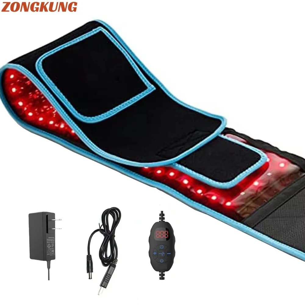 Ceinture de luminothérapie LED rouge et infrarouge, 850nm, 660nm, soulagement des maux de dos, brûlure des graisses, Machine amincissante, coussin