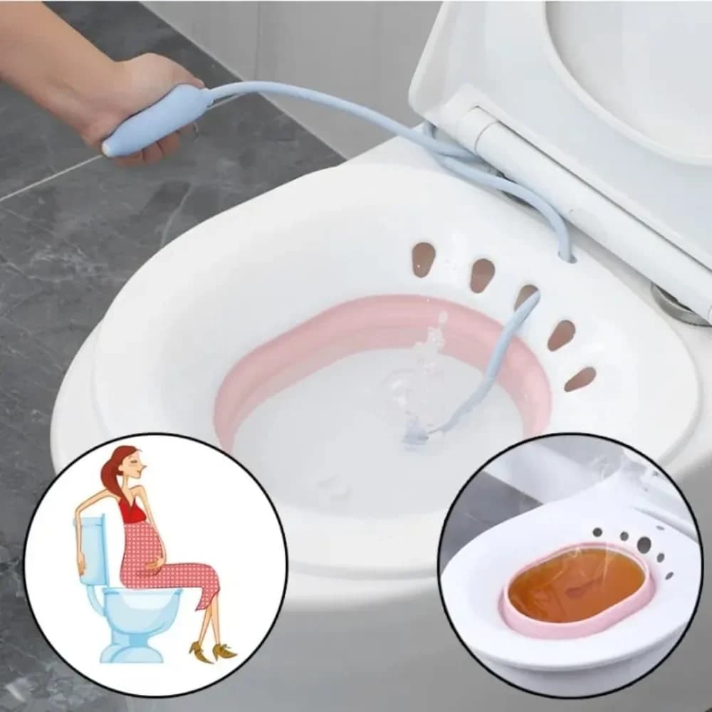 Bidet de Toilette Pliante Portable, Baignoire de Énergie Assise, Self Books pour Femmes Enceintes, Baignoire Médicale pour Patient