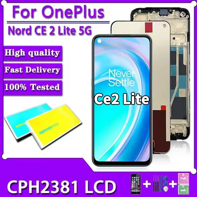 Cadre d'Écran Tactile LCD de 6.59 Pouces pour OnePlus Nord CE 2 Lite 5G CPH2381, CPH2409