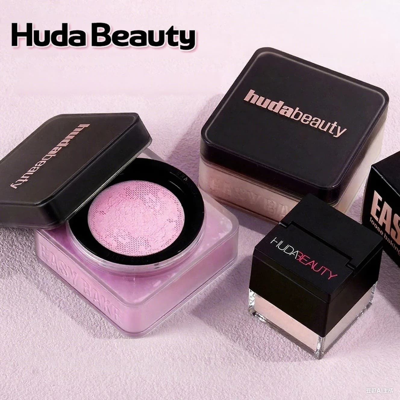 Huda Beauty – poudre à réglage délicat, durable, sans perte, contrôle du maquillage, verrouillage de l'huile, humidité, créer un maquillage de