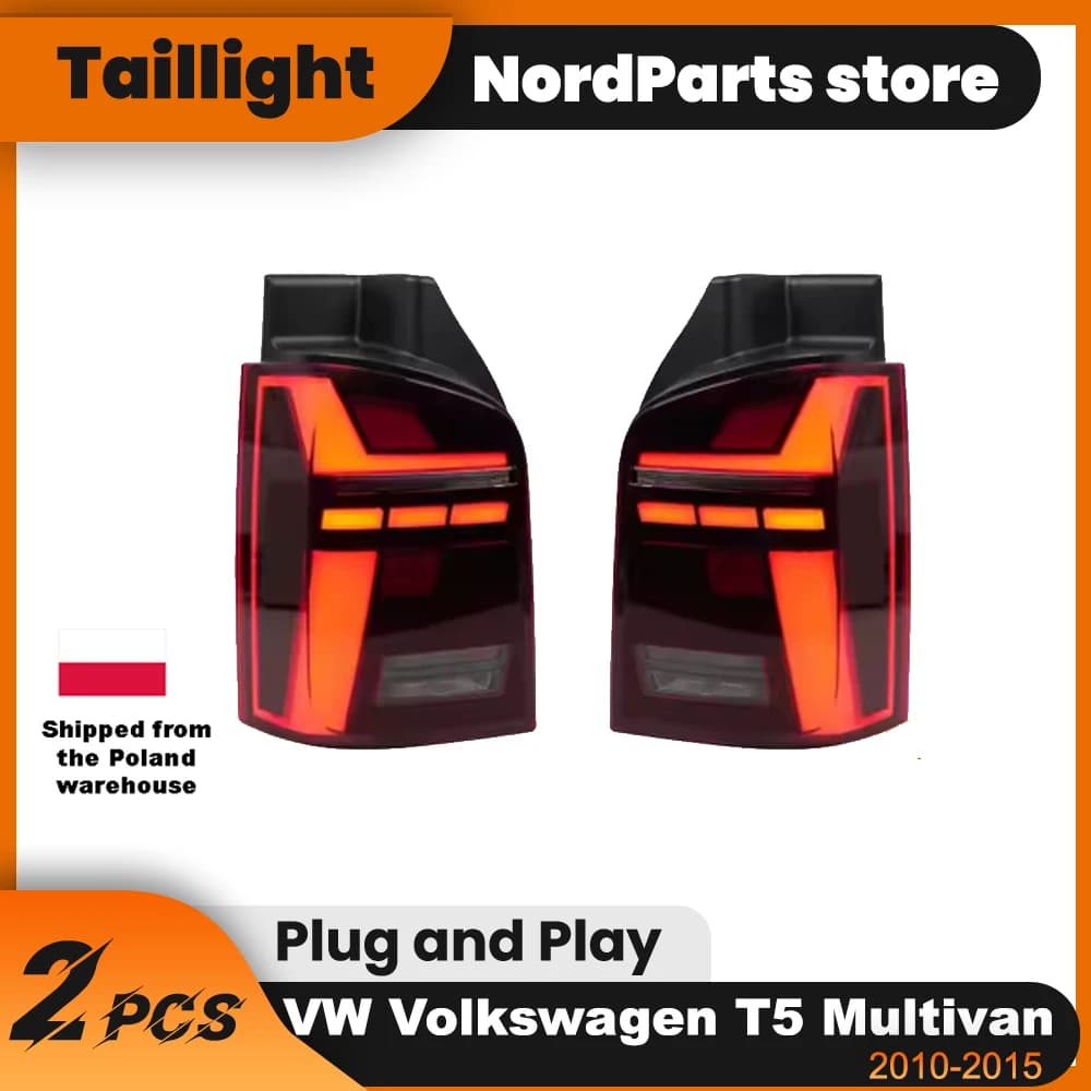 Accessoires - Ensemble de feux arrière LED pour VW Volkswagen T5 Multivan / Caravelle 2010-2015 V2 - Feux arrière - Clignotants