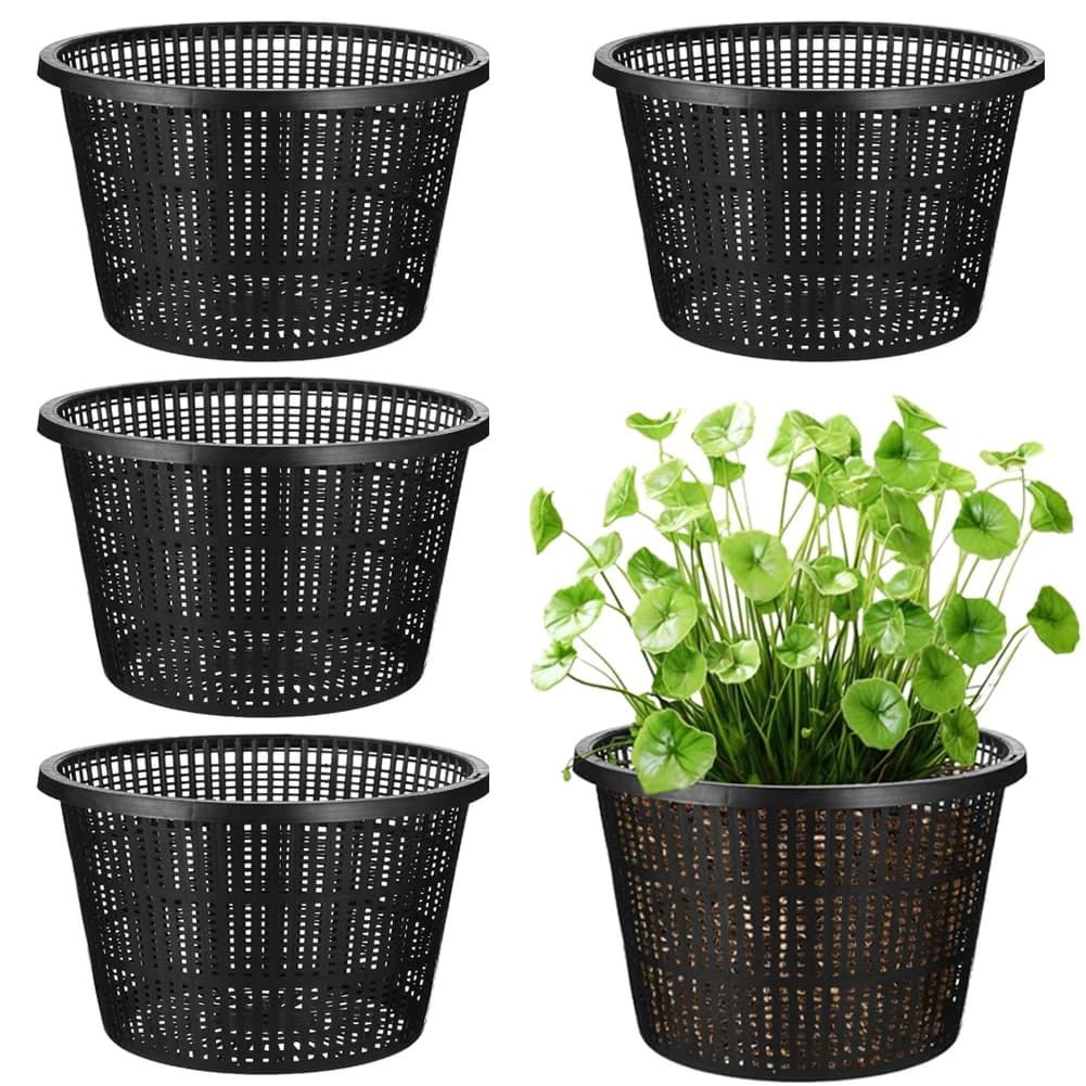 5 pièces plante filet Pot 8.3in grande plante aquatique maille filet Pot en plastique fleur panier cultiver Pot filet panier support légumes