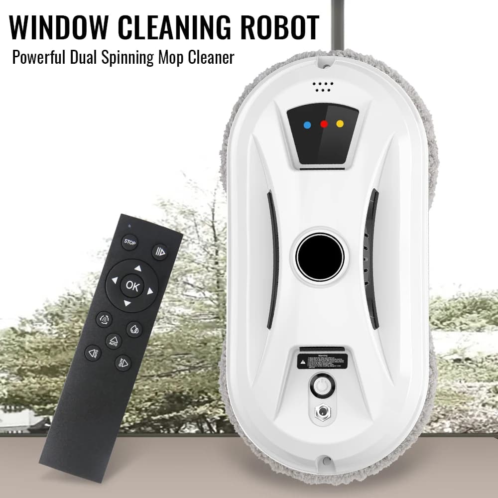 Robot de nettoyage de vitres, puissant nettoyeur à double serpillière rotative, robot de lavage de vitres, machine de nettoyage de vitres