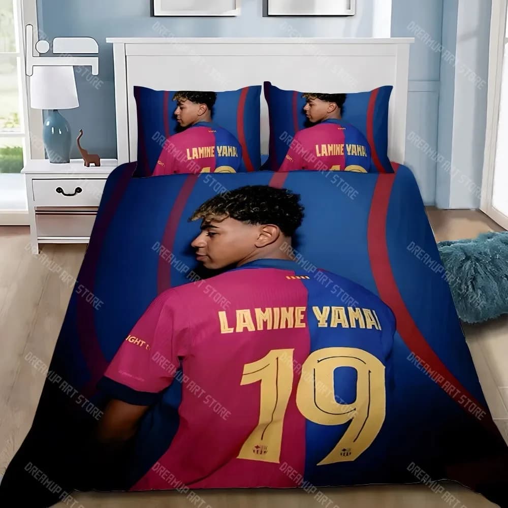 Housse de couette étoiles de Football, taie d'oreiller, ensemble de literie pour adulte, garçon et fille, décoration de chambre à coucher en