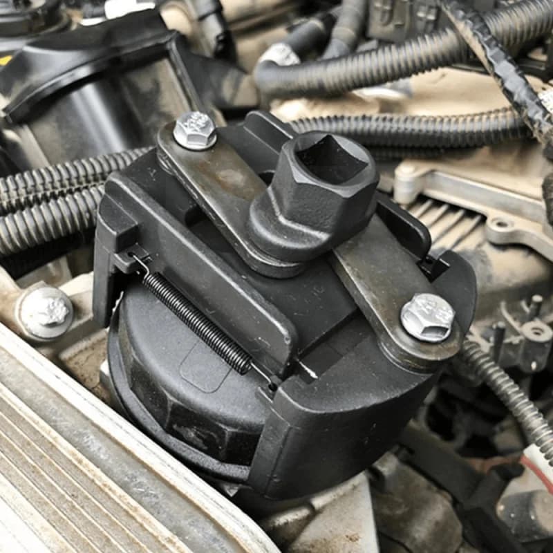 Clé universelle réglable pour filtre à huile, outil de retrait de filtre à deux mâchoires de plage de 60-80mm pour l'entretien automobile