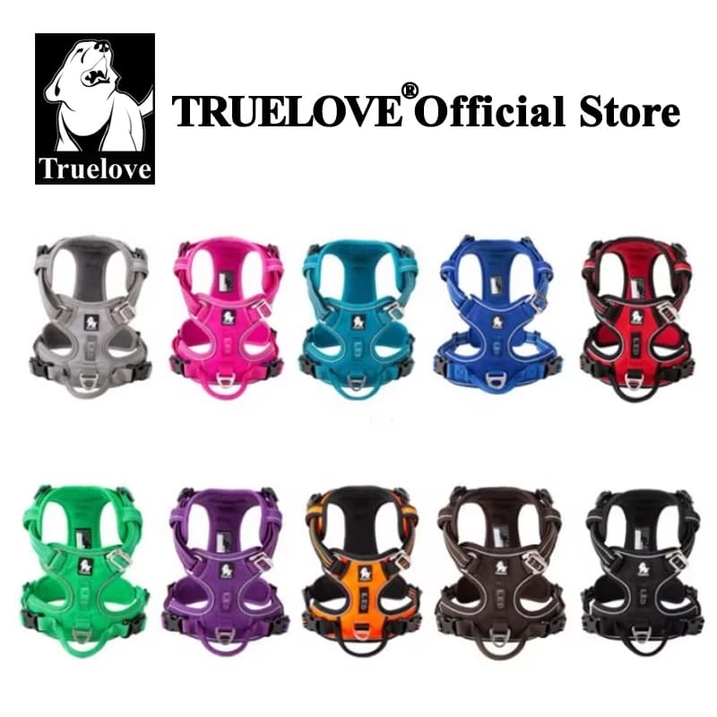 Truelove harnais pour animaux de compagnie à la mode en Nylon Durable harnais pour chien réfléchissant respirant rembourré gilet d'entraînement