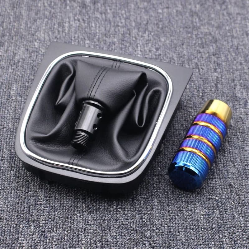 Poignée de levier de vitesse en alliage d'aluminium pour VW Golf 6 / Rabbit / Jetta MK5 2004-2009, avec cache anti-poussière allongé, accessoires