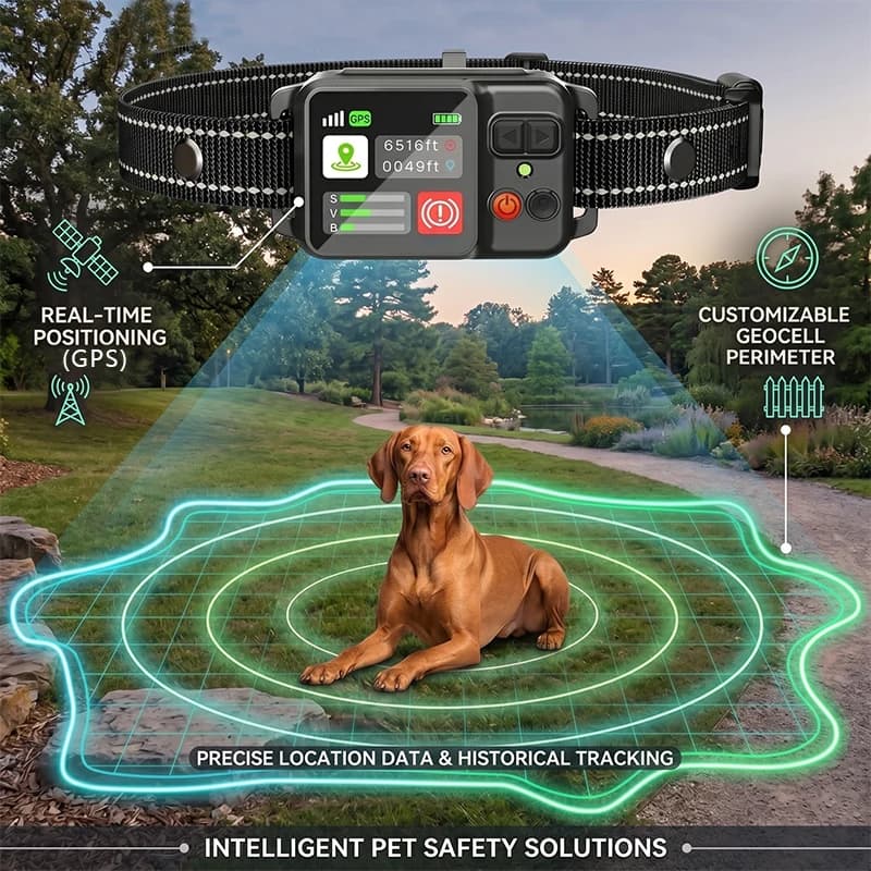 Portée de couverture de clôture sans fil GPS pour chien 49-6561 pieds IP67, étanche, Modes de formation réglables, positionnement GPS, utilisation